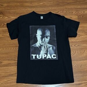 Tupac Black Graphic T-Shirt